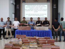 Polres Aceh Besar Amankan 204.800 Batang Rokok Ilegal