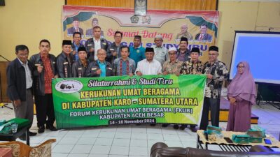 Perkuat Moderasi, FKUB Aceh Besar Studi Tiru ke Kabupaten Karo
