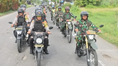 Jelang Pencoblosan Pilkada, TNI – Polri di Aceh Laksanakan Patroli Gabungan