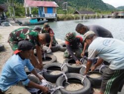 Dukung Ketahanan Pangan dan Ekonomi Nelayan, Kodam IM Bangun Rumpon di Lamteungoh