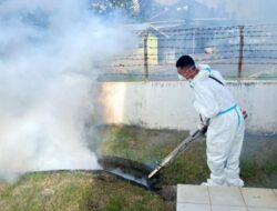 Cegah DBD Lingkungan Mako dan Rumdis, Lanudal Sabang Lakukan Fogging