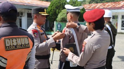 Amankan Liburan Nataru, Polres Aceh Selatan Gelar Apel Pasukan