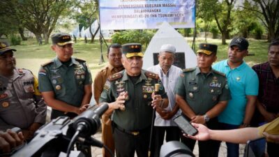Peringati 20 Tahun Tsunami Aceh, Ratusan Prajurit Kodam IM Bersihkan Kuburan Massal Tsunami Siron