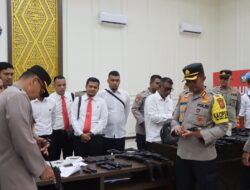 Polres Aceh Selatan Lakukan Pemeriksaan Senpi Dinas