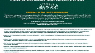 Forkopimda Aceh Besar Larang Rayakan Malam Tahun Baru