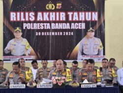 Kasus Kejahatan Selama 2024 di Wilayah Hukum Polresta Banda Aceh Menurun