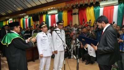 Lantik Wali Kota dan Wakil Wali Kota, Mualem Siap Bantu Pembangunan Kota Lhokseumawe