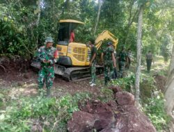 Percepat Pengerjaan Sasaran Fisik TMMD ke-123 Gampong Jaboi, Kodim 0112/Sabang Kerah Alat Berat