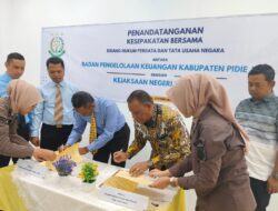 BPKK Pidie Jaya dan Kejari Teken MoU Kerja Sama Bidang Hukum Perdata dan Tata Usaha Negara