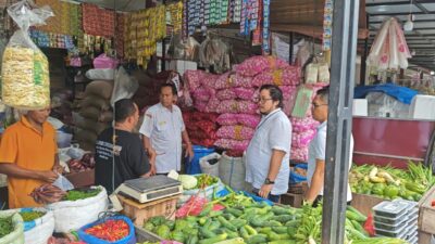 Polresta Banda Aceh dan Diskomukmdag Sidak Pasar Almahirah, Harga Bahan Pokok Relatif Stabil