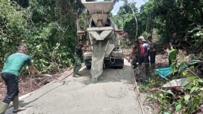 Progres Pengerjaan Jalan TMMD ke-123 di Gampong Jaboi Capai 80 persen