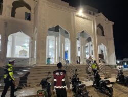 Pastikan Keamanan Dan Kenyamanan, Polres Aceh Besar Lakukan Patroli Dan Pengamanan Sholat Tarawih