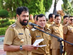 Pimpin Apel Pagi Pasca Idul Fitri, Gubernur Aceh Ajak Pegawai Disiplin Kerja