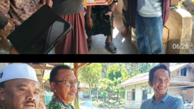 Kepala Desa Putri Betung Serahkan Bantuan Pertanian kepada Masyarakat