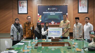 Serahkan Santunan untuk Ahli Waris Abu Razak, Plt Sekda Aceh Apresiasi BPJS Ketenagakerjaan