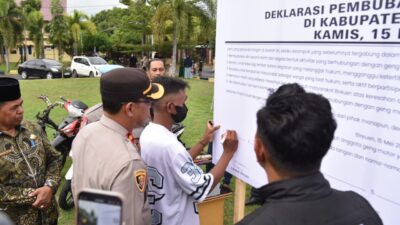 Polres Bireuen Gelar Deklarasi Pembubaran Geng Motor “Pasukan Jalan Sadis”