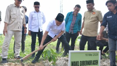 Wagub Fadhlullah Resmikan Pusat Pelatihan Budidaya Bibit Kakao Unggul di Aceh Timur