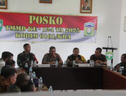 Kodim 0101/KBA Terima Kunjungan Tim Wasev TMMD ke-124 Tahun 2025 di Kota Jantho