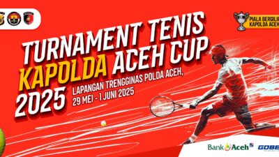 23 Tim akan Perebutkan Piala Bergilir Turnamen Tenis Kapolda Aceh Cup 2025