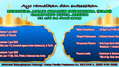 Gampong Kuta Ateuh Sabang Akan Gelar Festival Anak Shaleh