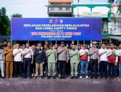 Semarak Hari Bhayangkara ke-79, Polres Aceh Barat Deklarasi Keselamatan Lalu Lintas dan Lomba Safety Riding