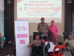 Meriahkan HUT Bhayangkara Ke-79, Polres Aceh Besar Gelar Donor Darah