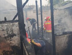 Diduga Korsleting Listrik, Dua Rumah dan Satu Kios Terbakar di Sukaramai