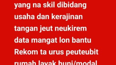 [HOAKS] Penipuan Gunakan Nama Istri Gubernur Aceh Modus Bantuan Rumah dan Modal Usaha