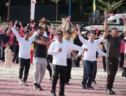 Sambut Hari Bhayangkara Ke-79, Wakil Bupati Aceh Besar Ikuti Olahraga Bersama Jajaran Polres Aceh Besar