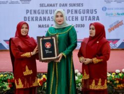 Hadiri Pengukuhan Pengurus Dekranasda Aceh Utara, Marlina Muzakir Ucapkan Selamat