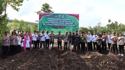 Penanaman Jagung Serentak Kuartal III, Polres Aceh Tengah Siapkan Lahan 24 Hektare