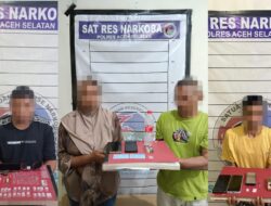 Dalam Tiga Hari, Polres Aceh Selatan Ringkus Empat Orang Penyalahgunaan Narkoba