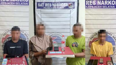 Dalam Tiga Hari, Polres Aceh Selatan Ringkus Empat Orang Penyalahgunaan Narkoba