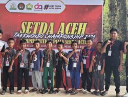 Atlet Taekwondo Bhayangkara Presisi Bertarung di Setda Aceh Championship 2025