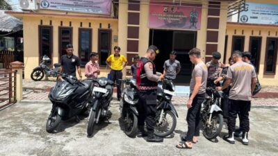 Jelang Shalat Jum’at, Polres Sabang Amankan Enam Unit Sepeda Motor Balap Liar