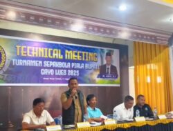 89 Tim Meriahkan Turnamen Sepakbola Piala Bupati Gayo Lues 2025