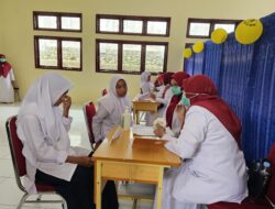 Ratusan Pelajar SMPN 2 Sabang Ikut Cek Kesehatan Gratis