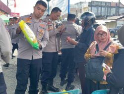 Hadiri Gerakan Pangan Murah di Simpang Peut, Kapolres Nagan Raya Beri Dukungan