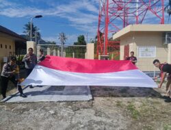 Meriahkan HUT ke-80 RI, Polres Sabang Kibarkan Bendera Merah Putih di Tower Polri