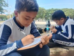 Tingkatkan Gemar Menulis, MIN 27 Aceh Besar Gelar Wisata Literasi di Blang Padang