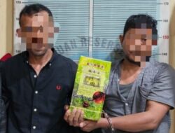 Polres Pidie Jaya Bekuk Dua Kurir Saat Hendak Edarkan 1 Kg Sabu