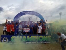Kalahkan PSAP 1-0 di Final, Juang FC Juara Piala Soeratin U-17 Zona Aceh