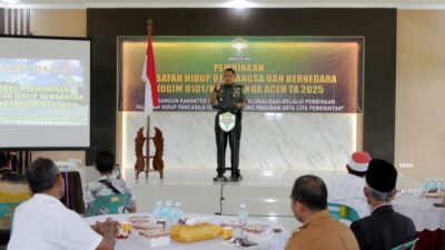 Kodim 0101/Kota Banda Aceh Gelar Pembinaan Falsafah Hidup Berbangsa dan Bernegara
