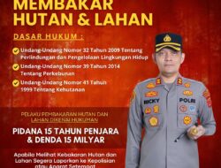 Kapolres Aceh Selatan Imbau Masyarakat Tidak Lakukan Karhutla