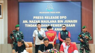 Kejati Aceh dan Polda Aceh Amankan DPO Kejari Sabang