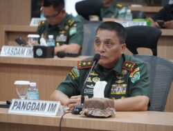 Jelang Sertijab, Pangdam IM Pamitan kepada Satuan Jajaran secara Virtual