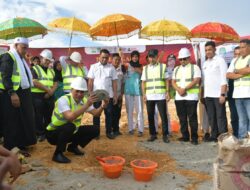 Sekda Aceh Lakukan Peletakan Batu Pertama Pembangunan Stadion Aceh Jaya Salem