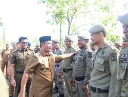 Pimpin Gelar Pasukan Satpol PP dan WH Aceh Besar, Ini Penegasan Wabup Syukri