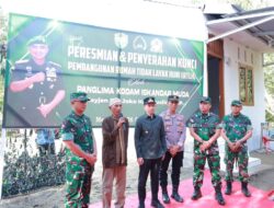 Bupati Aceh Barat Dampingi Pangdam IM Penyerahan Kunci Rumah Dhuafa di Seuneubok