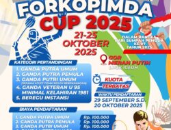 Forkopimda Sabang Gelar Turnamen Badminton Sambut Hari Sumpah Pemuda